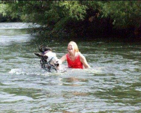 Swimming in deep water with a current is the perfect recipe for endangering your horse's life.