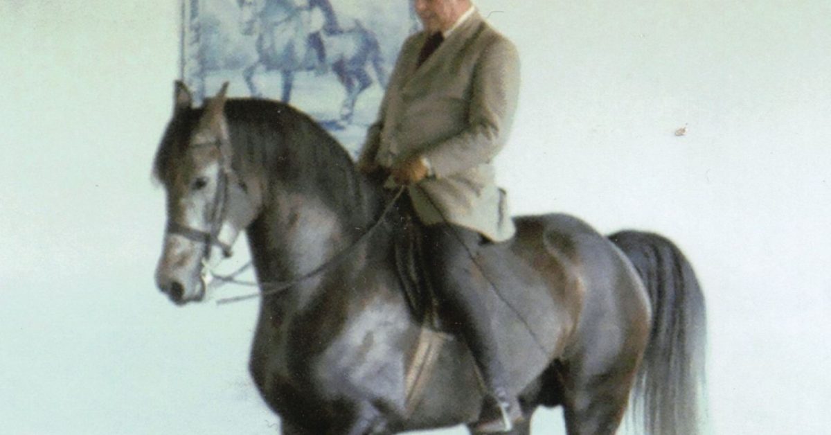Nuno Oliveira, a Classical Dressage Master, riding Piaffe.